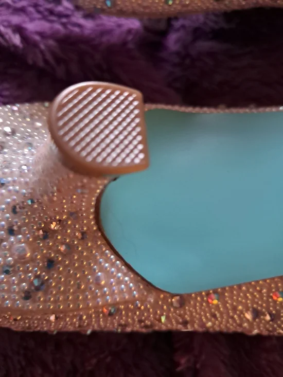 ♡Never Worn♡ Betsey Johnson Sparkly Kitten Heels - Picture 5 of 6